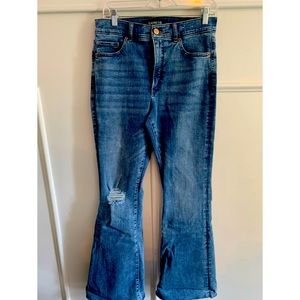 **SOLD** Express slim flare high rise jean.